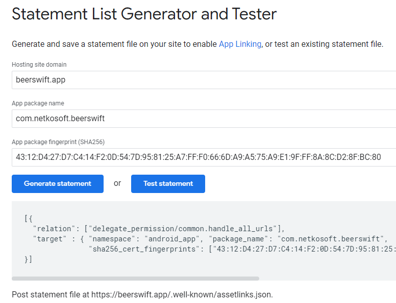 Android Identifier Config